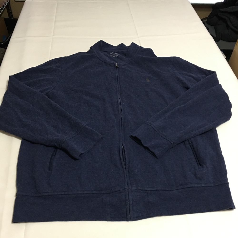 Polo Ralph Lauren Full Zip Jacket XL Navy Blue Bomber Style